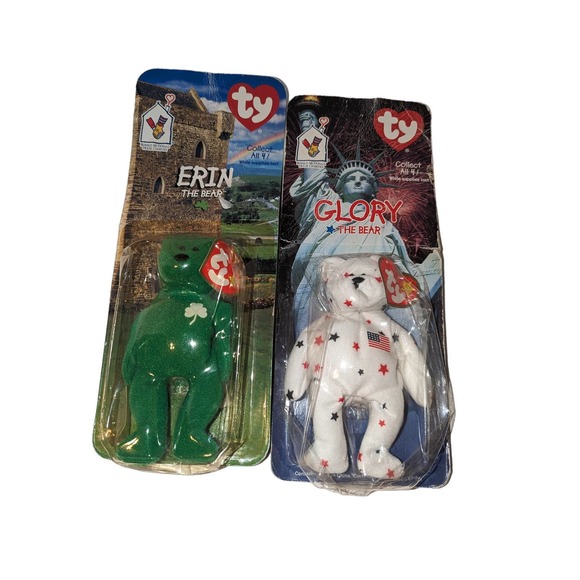 Ty Teenie Beanie Babies Glory Erin Britannia Maple Complete Set Plus Sealed - Picture 6 of 7